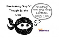Productivity Ninja’s Thought For The Day: Make A Difference