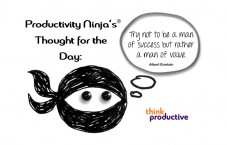 Productivity Ninja’s Thought For The Day: Value