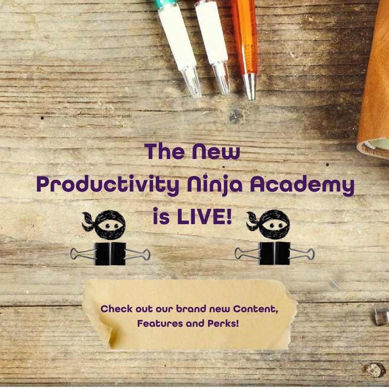 Announcement: The Productivity Ninja Academy has had a Makeover!