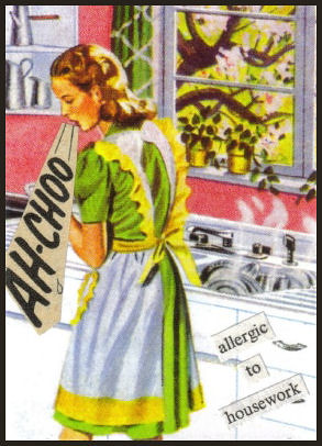 Allergic to Housework ACEO Collage